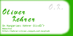 oliver kehrer business card